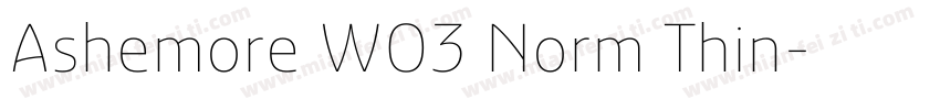 Ashemore W03 Norm Thin字体转换
